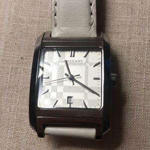 Burberry watch with white strap